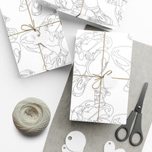 Load image into Gallery viewer, Line Art Gift Wrap Papers V4