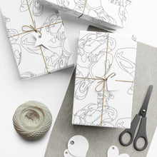 Load image into Gallery viewer, Line Art Gift Wrap Papers V4