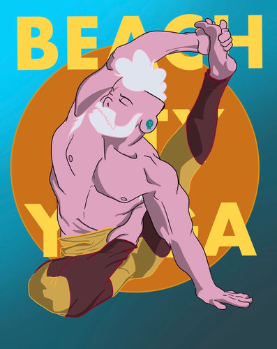 Beach City Yoga Print